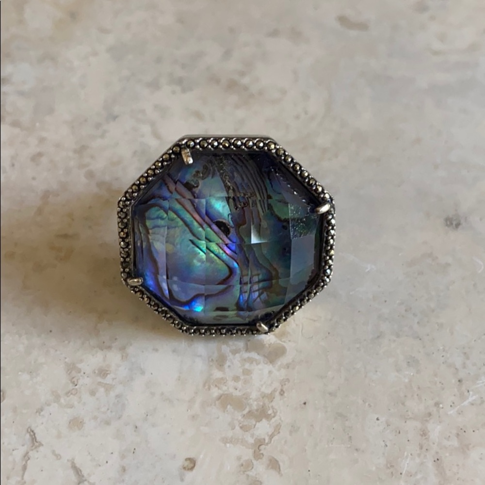 Judith Jack Swarovski & Abalone ring